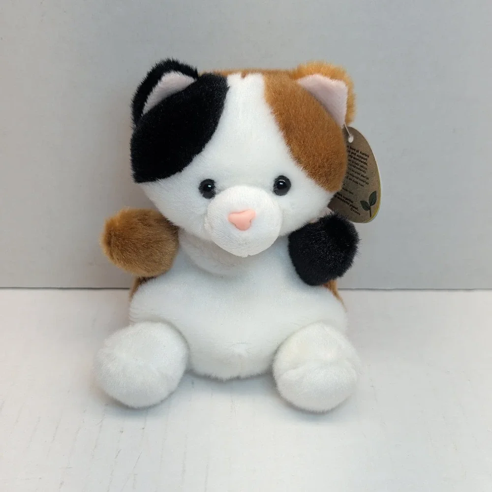 Aurora Palm Pals Plush Bundle Peebs Calico Cat Marty Moose Ladybug Set of 3